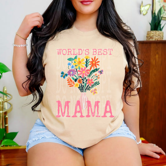 World's Best Mama #5223 - Ready to Press DTF Transfer Full Color - Pro Blanks