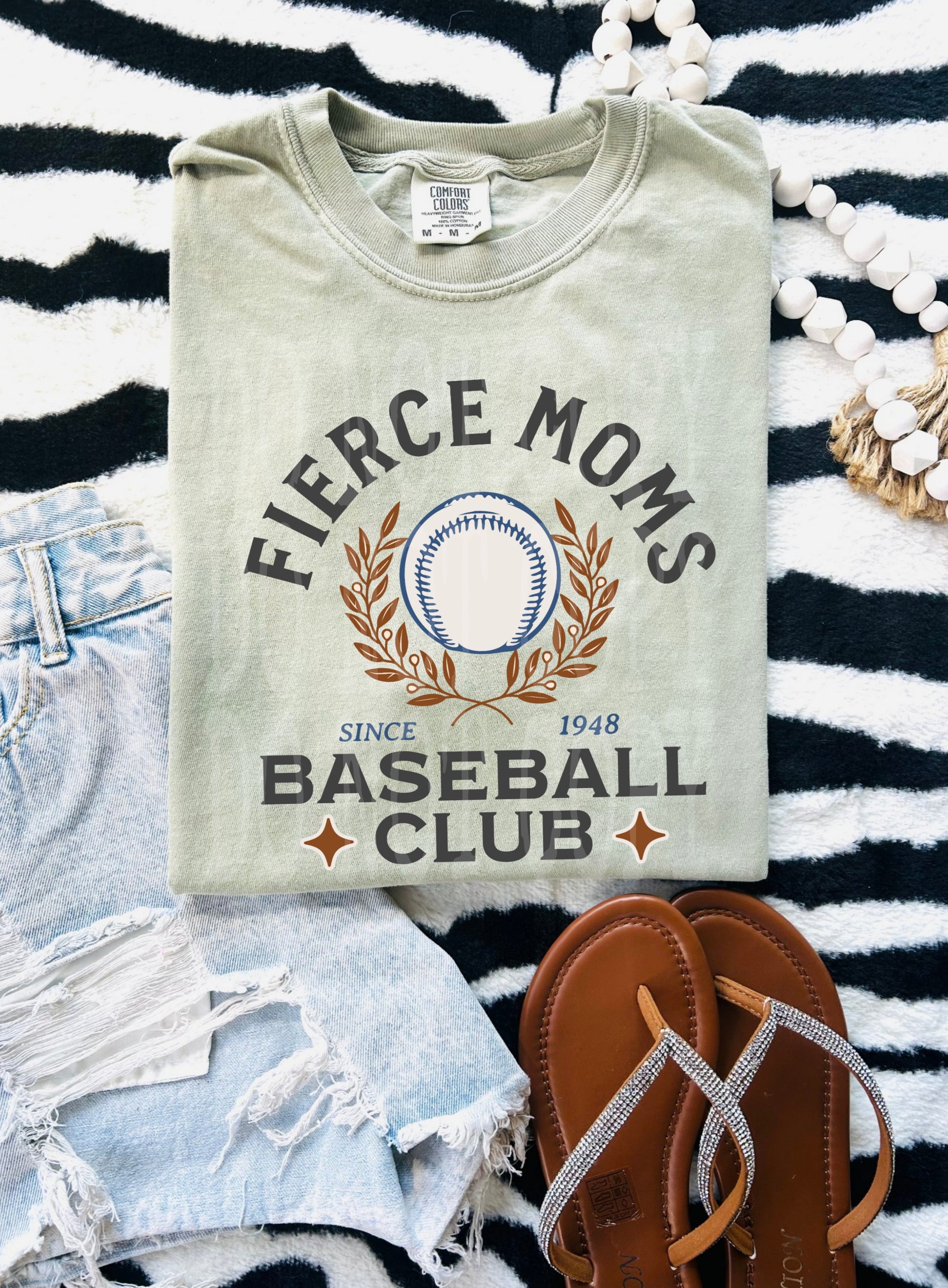 Fierce Moms Baseball Club #5253 - Ready to Press DTF Transfer Full Color - Pro Blanks