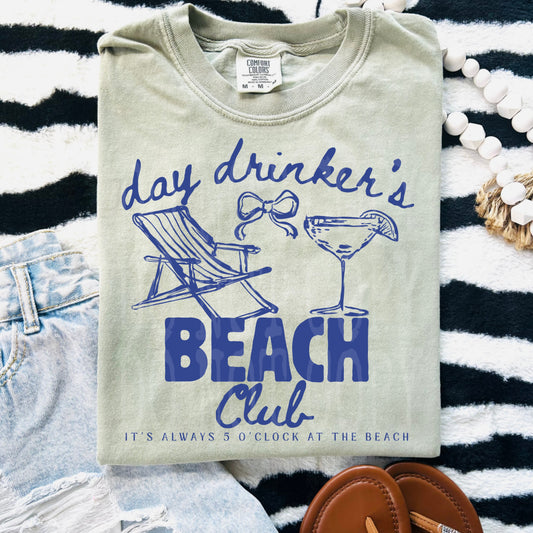 Day Drinkers Beach Club #5259 - Ready to Press DTF Transfer Full Color - Pro Blanks