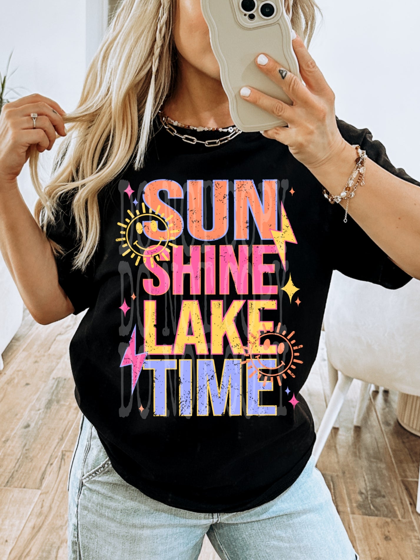 Sunshine Lake Time #5384 - Ready to Press DTF Transfer Full Color