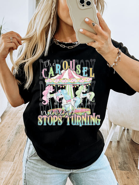 The Carousel #5380 - Ready to Press DTF Transfer Full Color