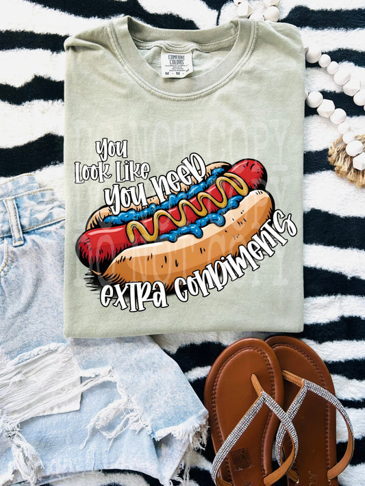 Extra Condiments #5377 - Ready to Press DTF Transfer Full Color