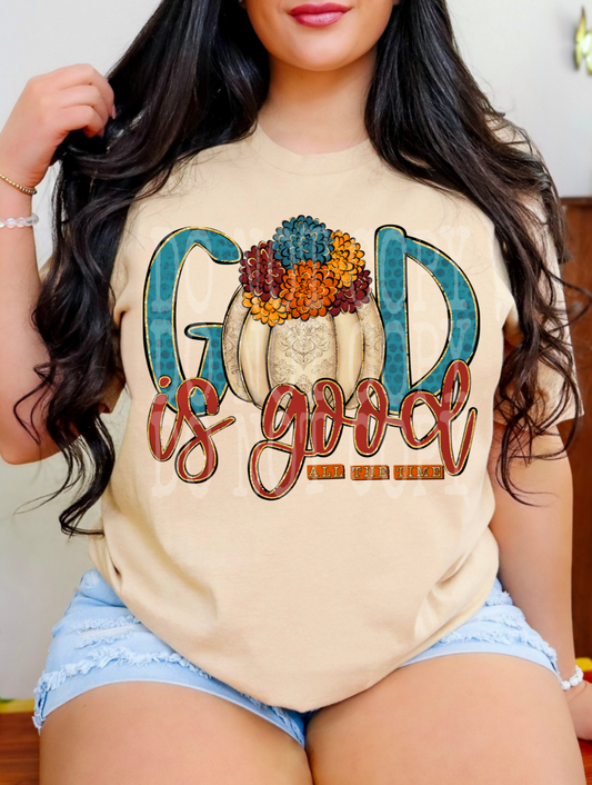 God Is Good #5391 - Ready to Press DTF Transfer Full Color