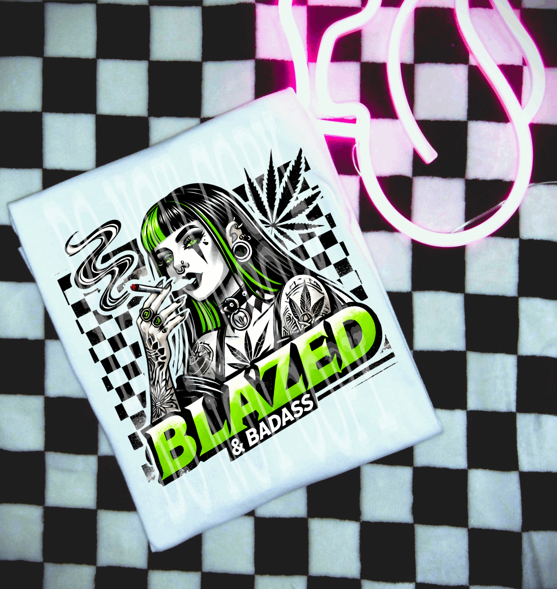 Blazed And Badass #5438 - Ready to Press DTF Transfer Full Color