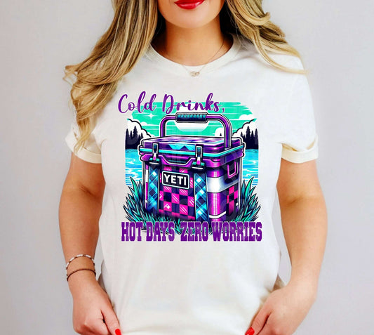 Cold Drinks #5443 - Ready to Press DTF Transfer Full Color