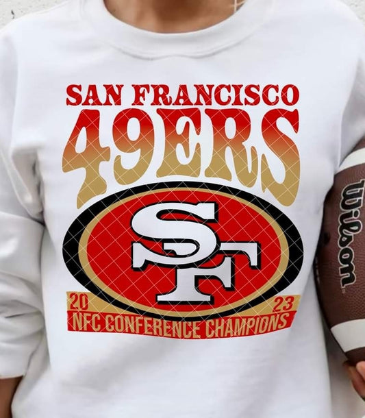 49ers Champs #1595  - Ready to Press DTF Transfer Full Color