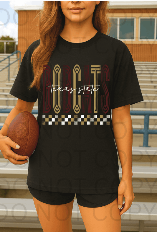 Texas State Bobcats #5727 - Ready to Press DTF Transfer Full Color