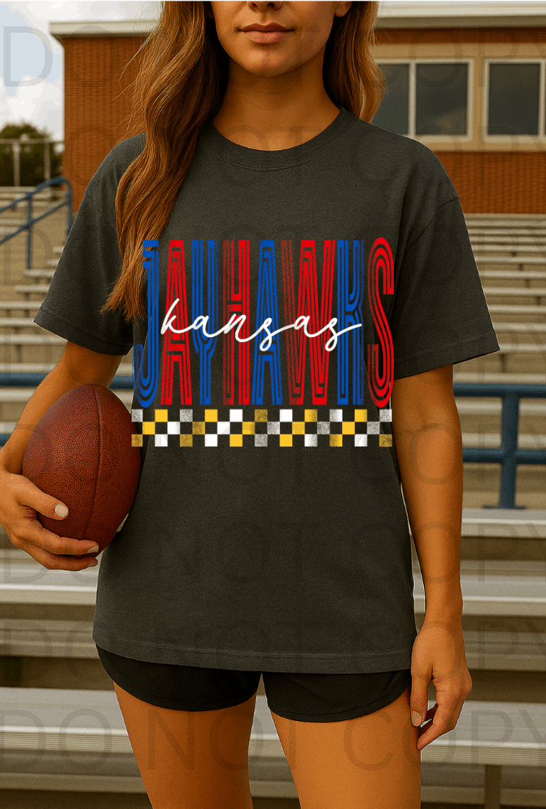 Kansas Jayhawks #5724 - Ready to Press DTF Transfer Full Color