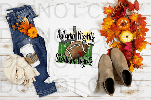 Autumn Nights & Stadium Lights #5474 - Ready to Press DTF Transfer Full Color