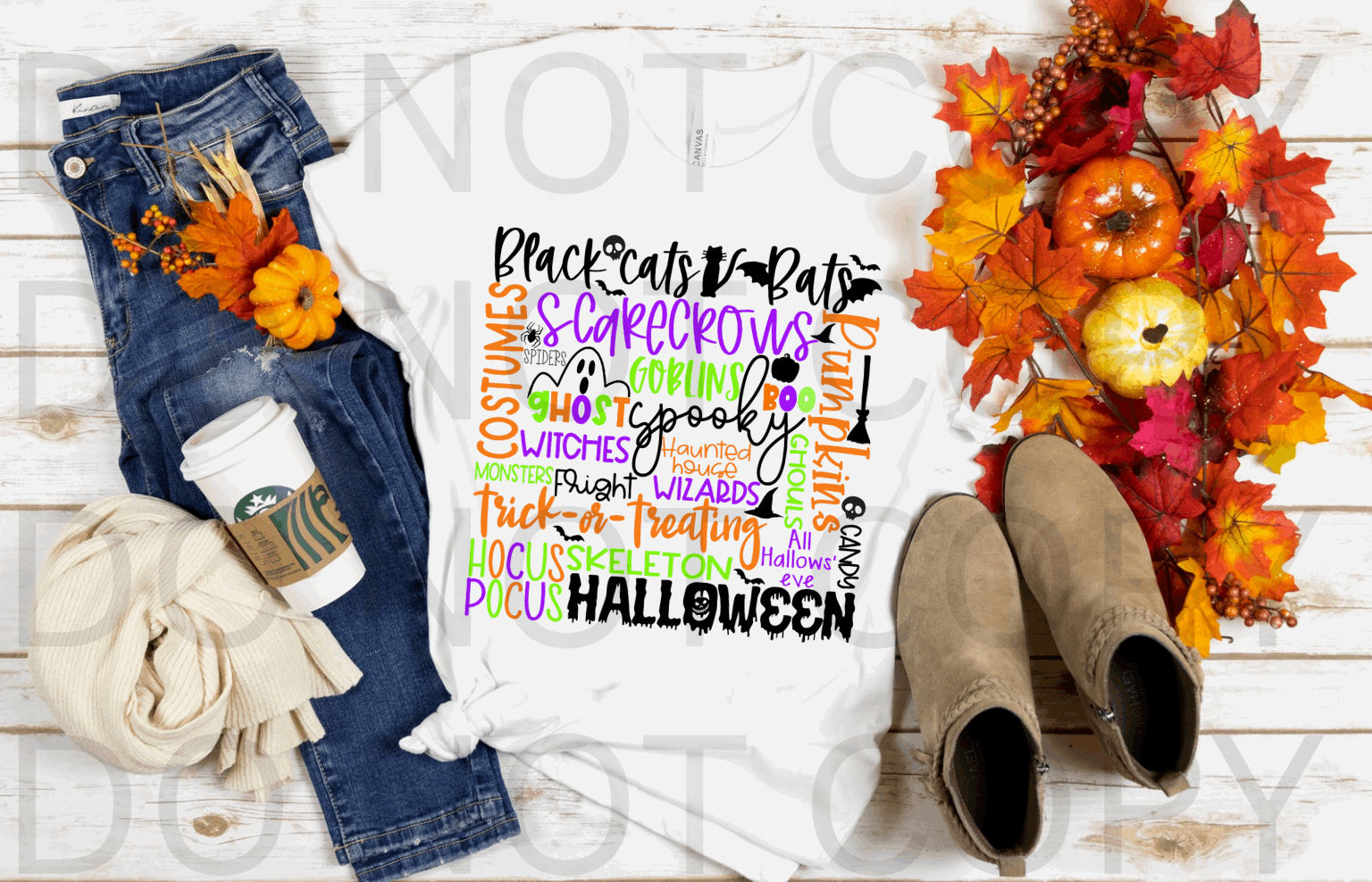 All Things Halloween #5478 - Ready to Press DTF Transfer Full Color