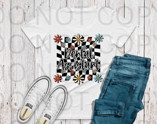 Retro Dental Assistant #5486 - Ready to Press DTF Transfer Full Color