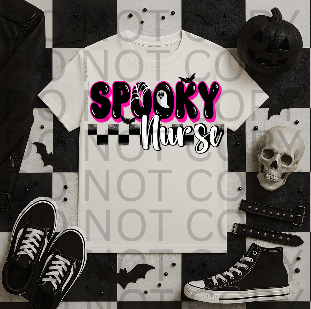 Spooky Nurse #5490 - Ready to Press DTF Transfer Full Color