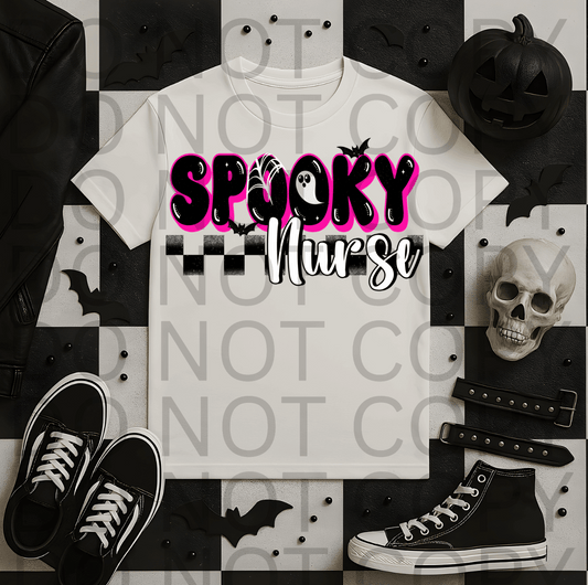 Spooky Nurse #5490 - Ready to Press DTF Transfer Full Color