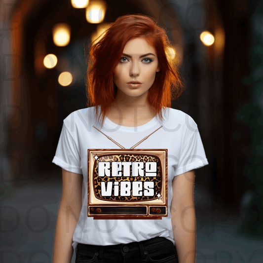 Retro TV Vibes #5521- Ready to Press DTF Transfer Full Color