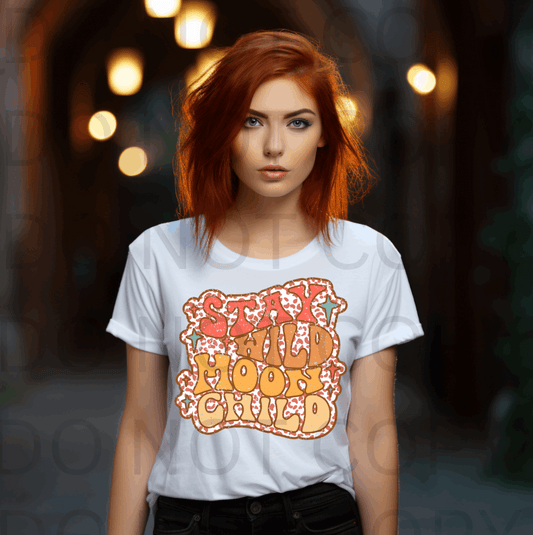 Retro Stay Wild Moon Child #5516 - Ready to Press DTF Transfer Full Color