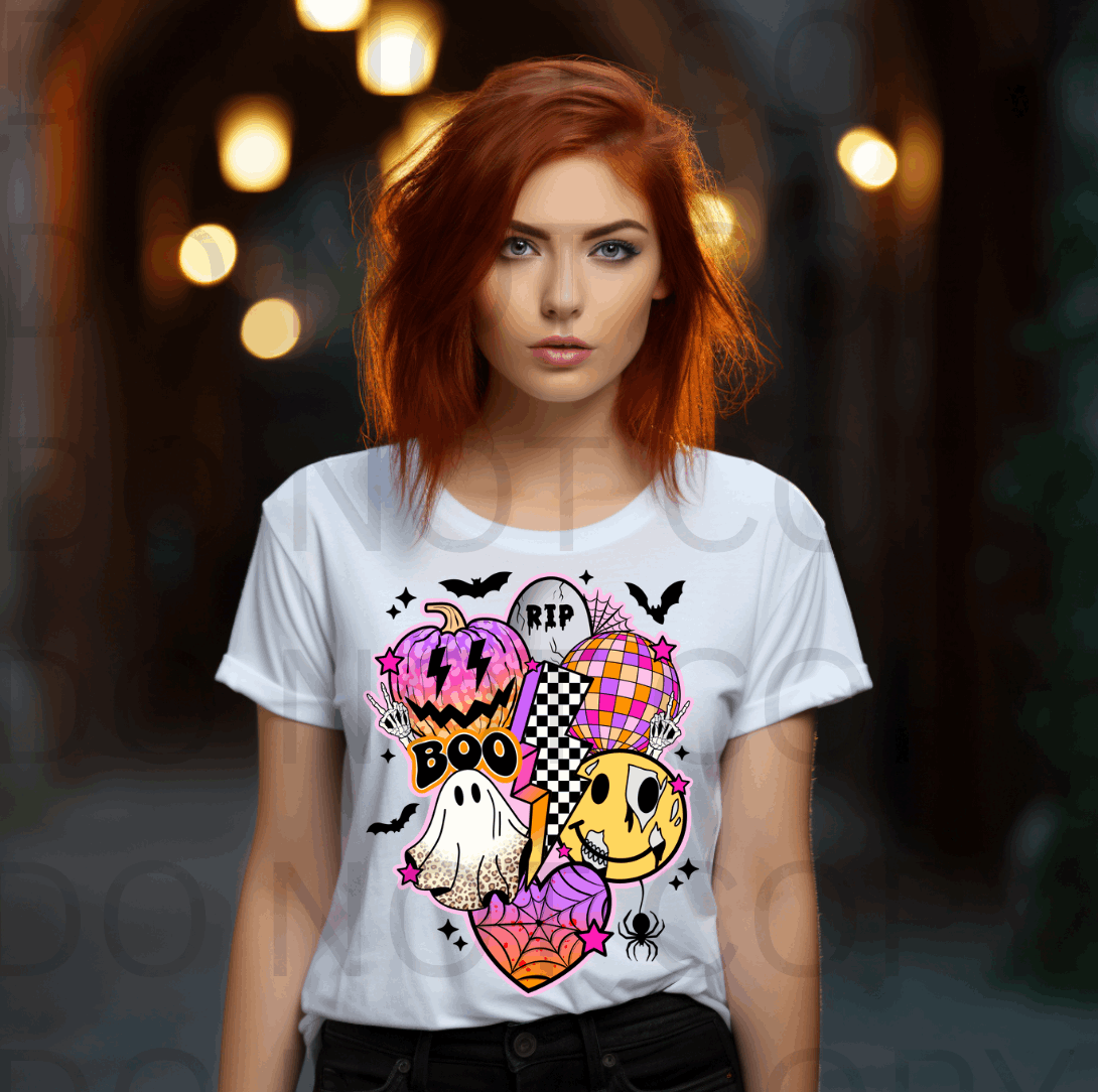 Halloween Collage #5517 - Ready to Press DTF Transfer Full Color