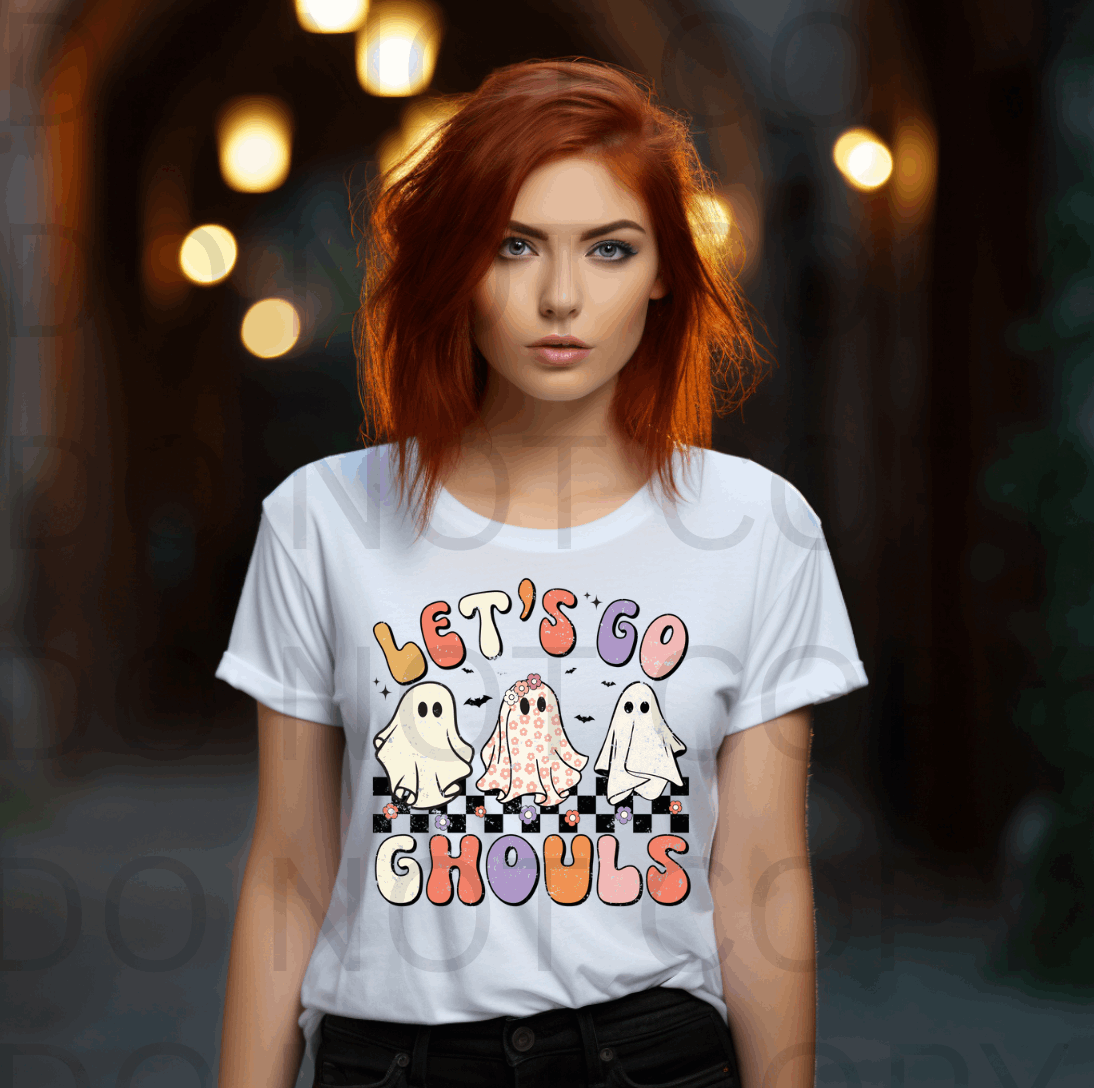 Lets Go Ghouls #5513 - Ready to Press DTF Transfer Full Color