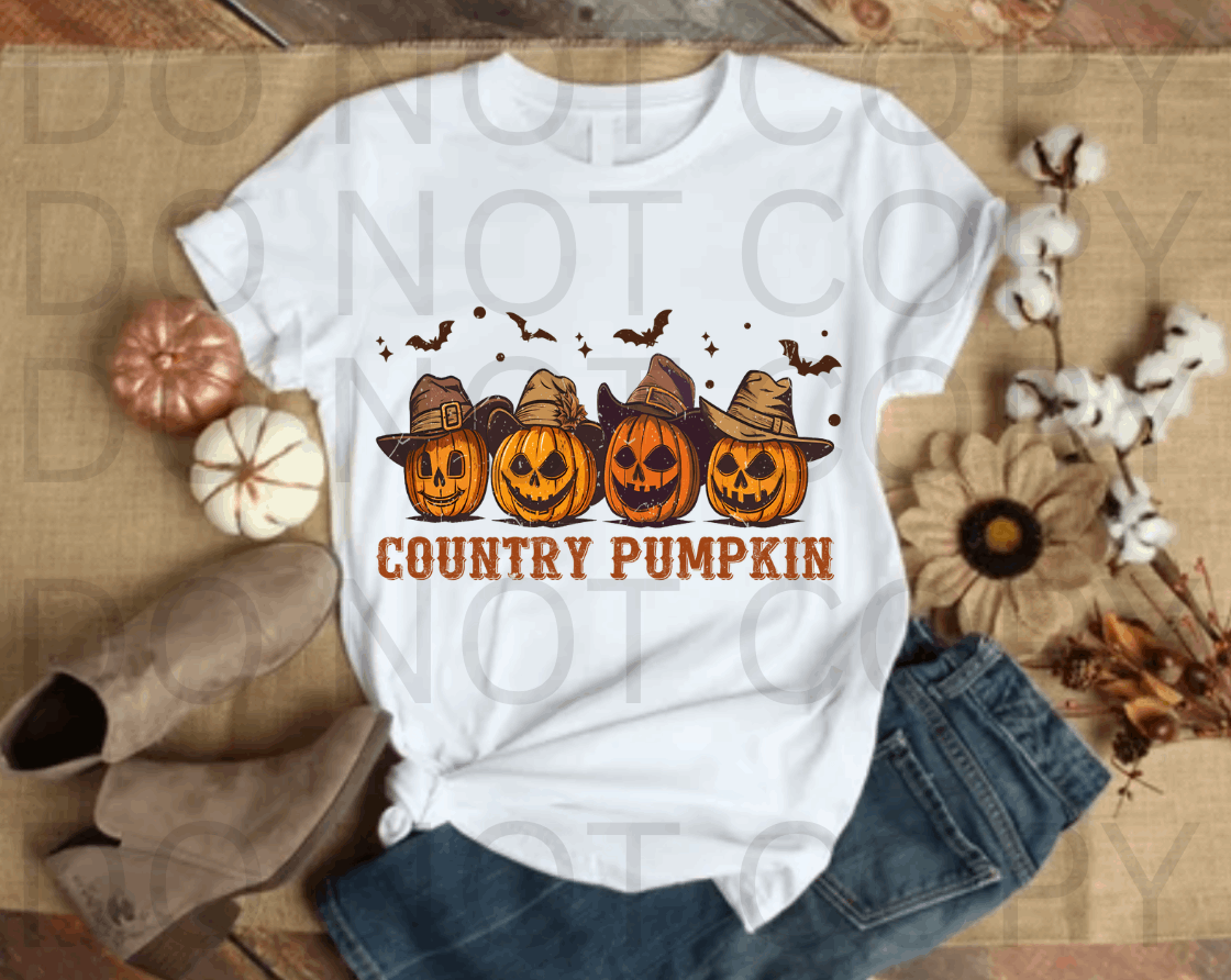 Country Pumpkins #5529- Ready to Press DTF Transfer Full Color
