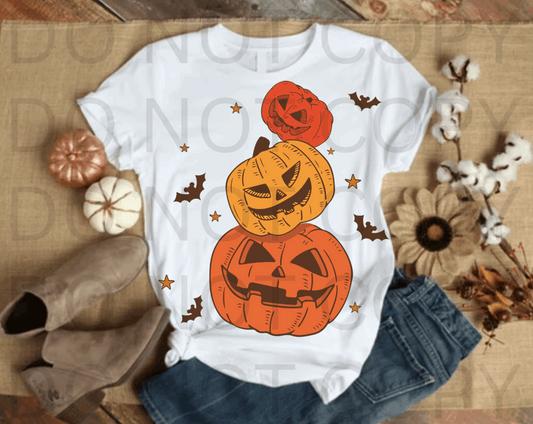 3 Pumpkins #5530- Ready to Press DTF Transfer Full Color