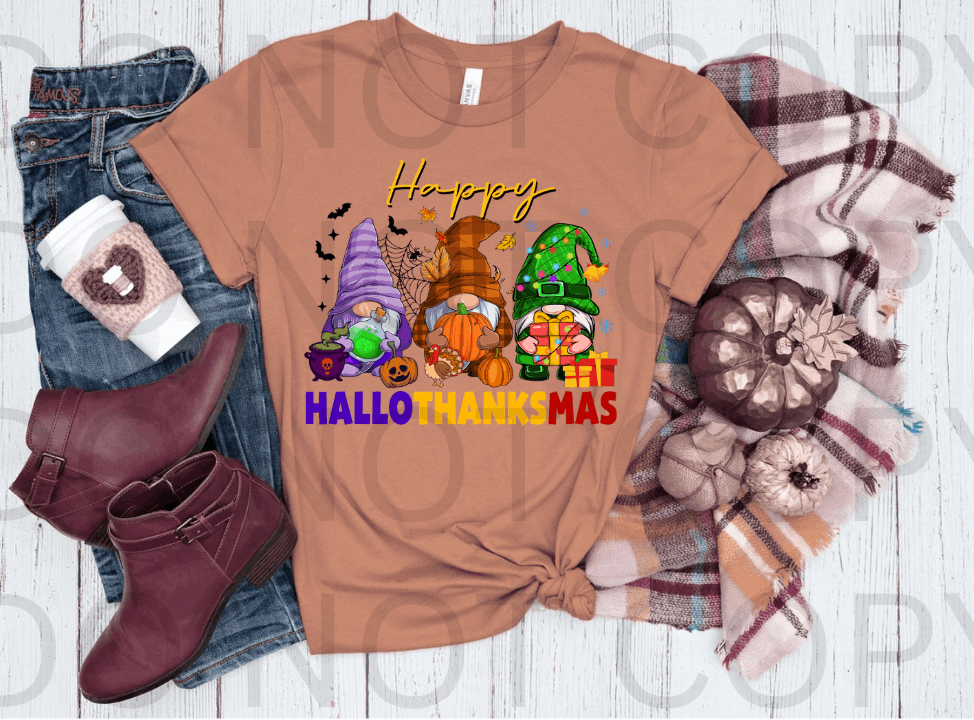 Dark Happy Hallo-Thanks-Mas #5566 - Ready to Press DTF Transfer Full Color