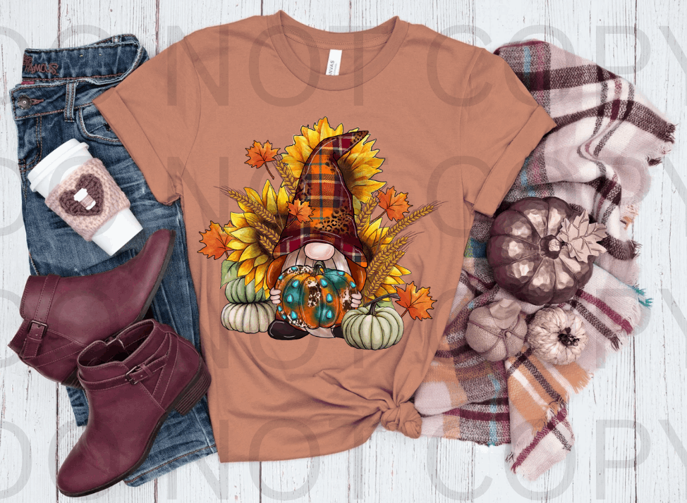 Western Fall Gnome #5562 - Ready to Press DTF Transfer Full Color