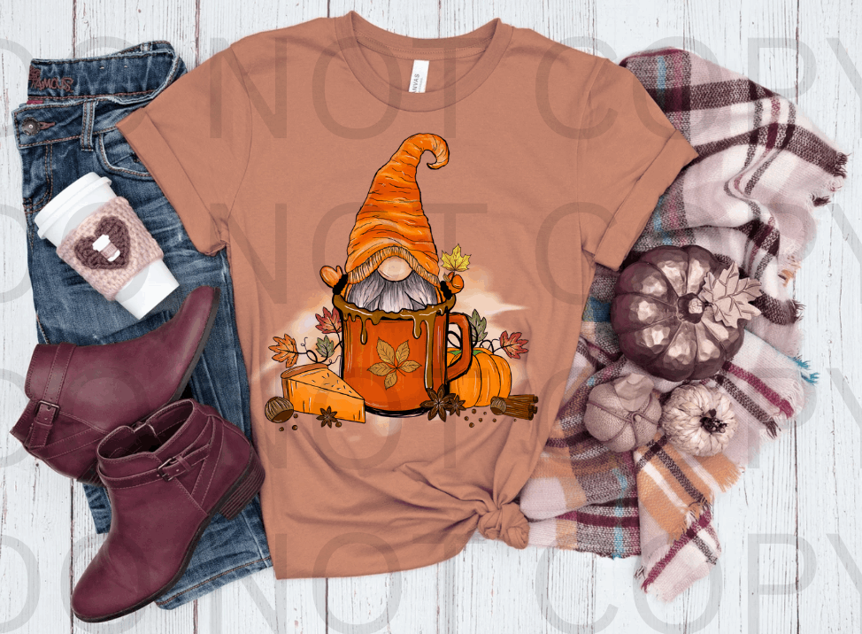 Hot Autumn Gnome Mug #5557 - Ready to Press DTF Transfer Full Color