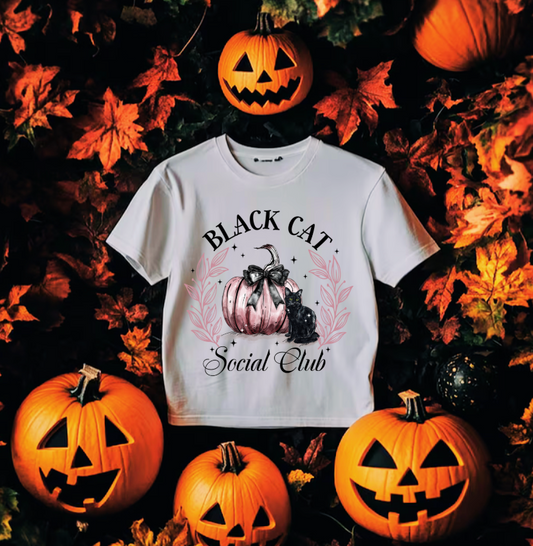 Black Cat Social Club #5574 - Ready to Press DTF Transfer Full Color