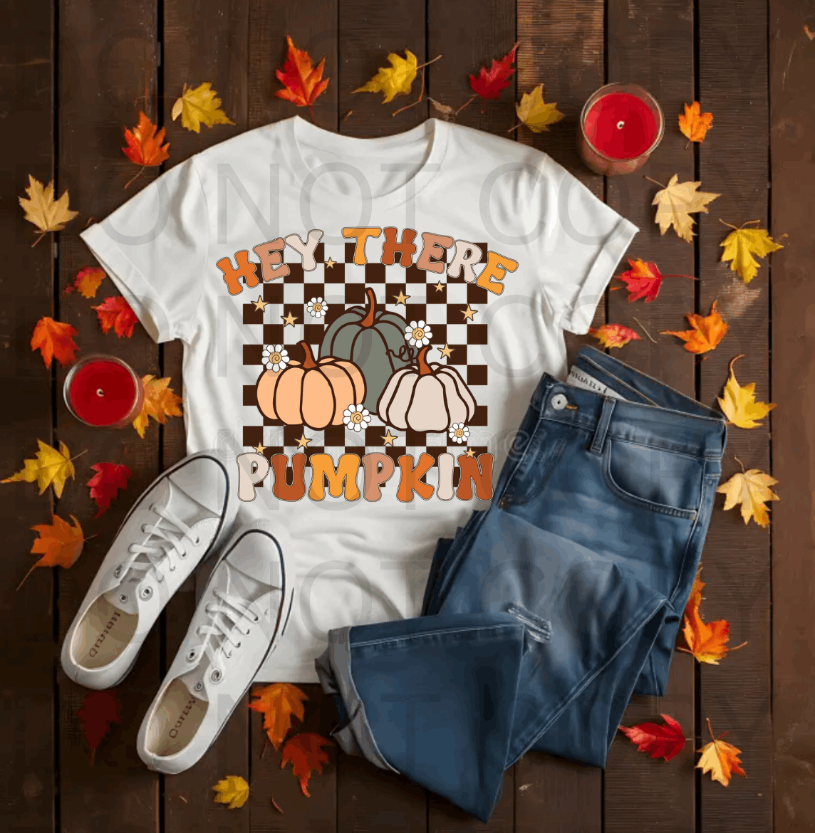 Hey There Pumpkin #5589 - Ready to Press DTF Transfer Full Color