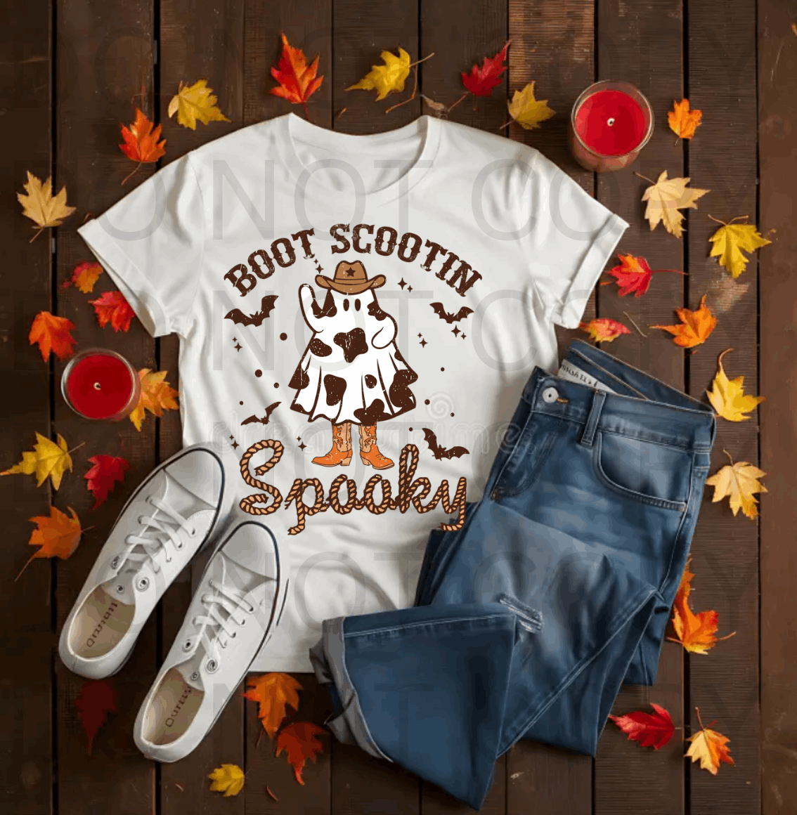 Boot Scootin Spooky #5584 - Ready to Press DTF Transfer Full Color