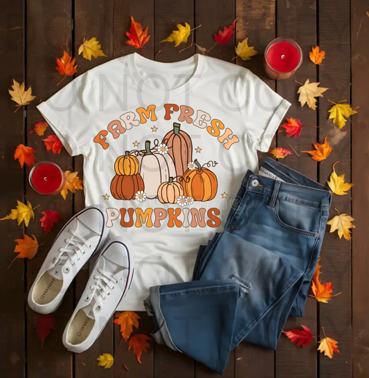 Farm Fresh Pumpkins #5587 - Ready to Press DTF Transfer Full Color
