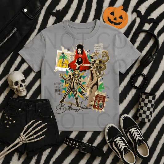 Vintage Beetle Juice Collage #5611  - Ready to Press DTF Transfer Full Color