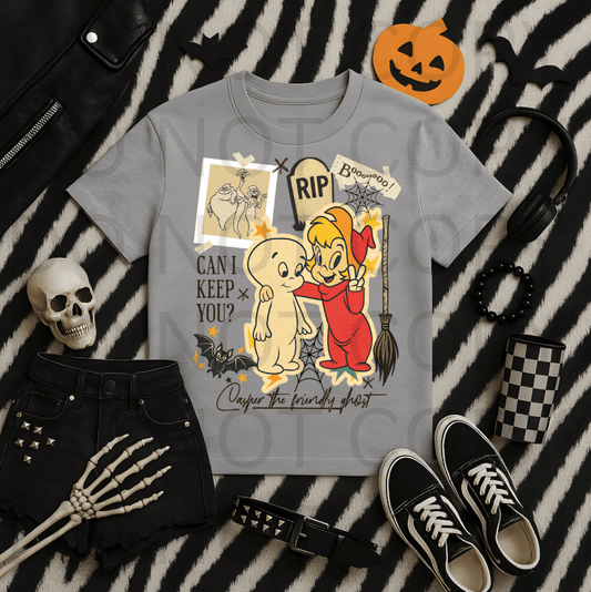 Vintage Casper Collage #5612  - Ready to Press DTF Transfer Full Color