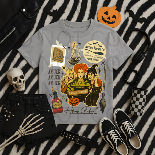 Vintage Hocus Pocus Collage #5614 - Ready to Press DTF Transfer Full Color
