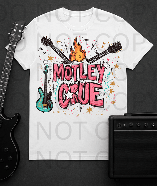 Motley Crue #5628 - Ready to Press DTF Transfer Full Color