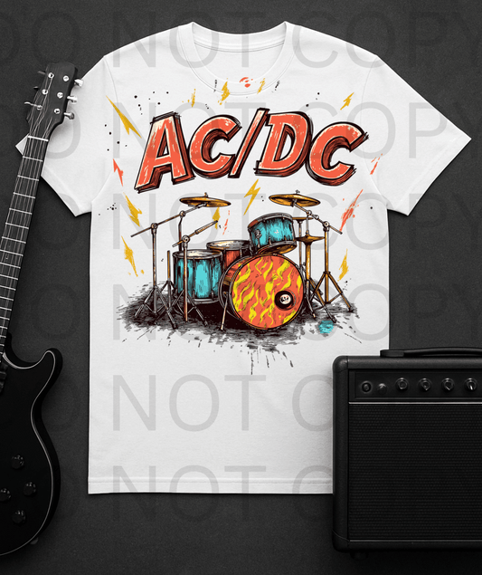 AC/DC #5619 - Ready to Press DTF Transfer Full Color