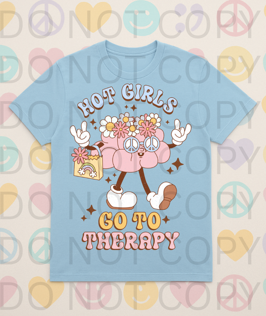 Hot Girls Go To Therapy #5653 - Ready to Press DTF Transfer Full Color