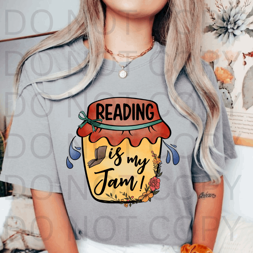 Reading Is My Jam #5685 - Ready to Press DTF Transfer Full Color