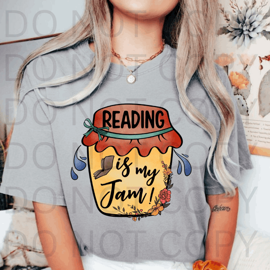 Reading Is My Jam #5685 - Ready to Press DTF Transfer Full Color