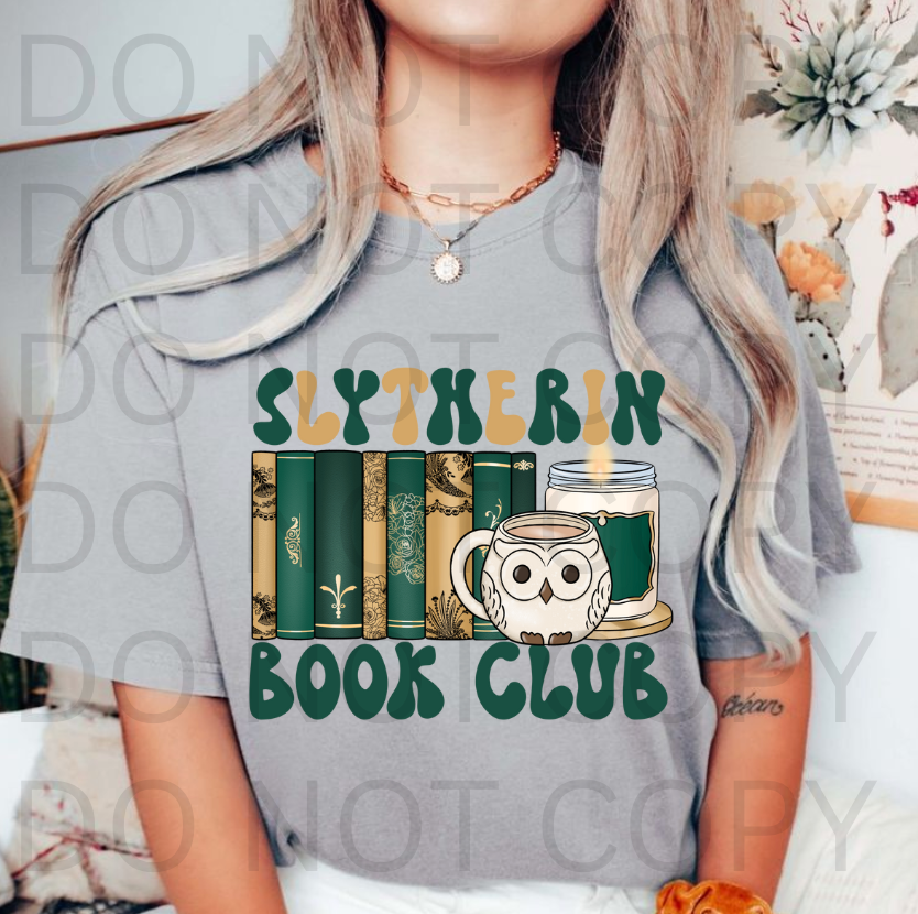 Slytherin Book Club #5680 - Ready to Press DTF Transfer Full Color