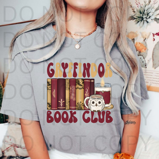 Gryffindor Book Club #5677 - Ready to Press DTF Transfer Full Color