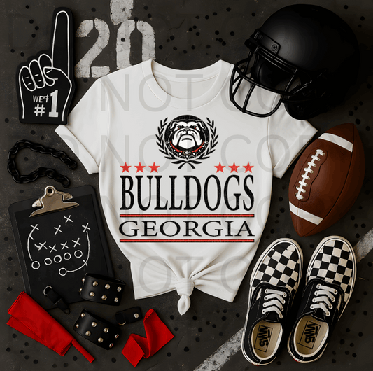 Distressed University Of Georgia Logo #5691 - Ready to Press DTF Transfer Full Color