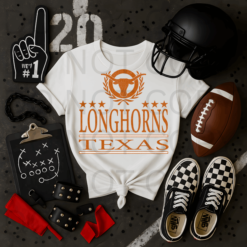 Distressed University Of Texas Logo #5701 - Ready to Press DTF Transfer Full Color