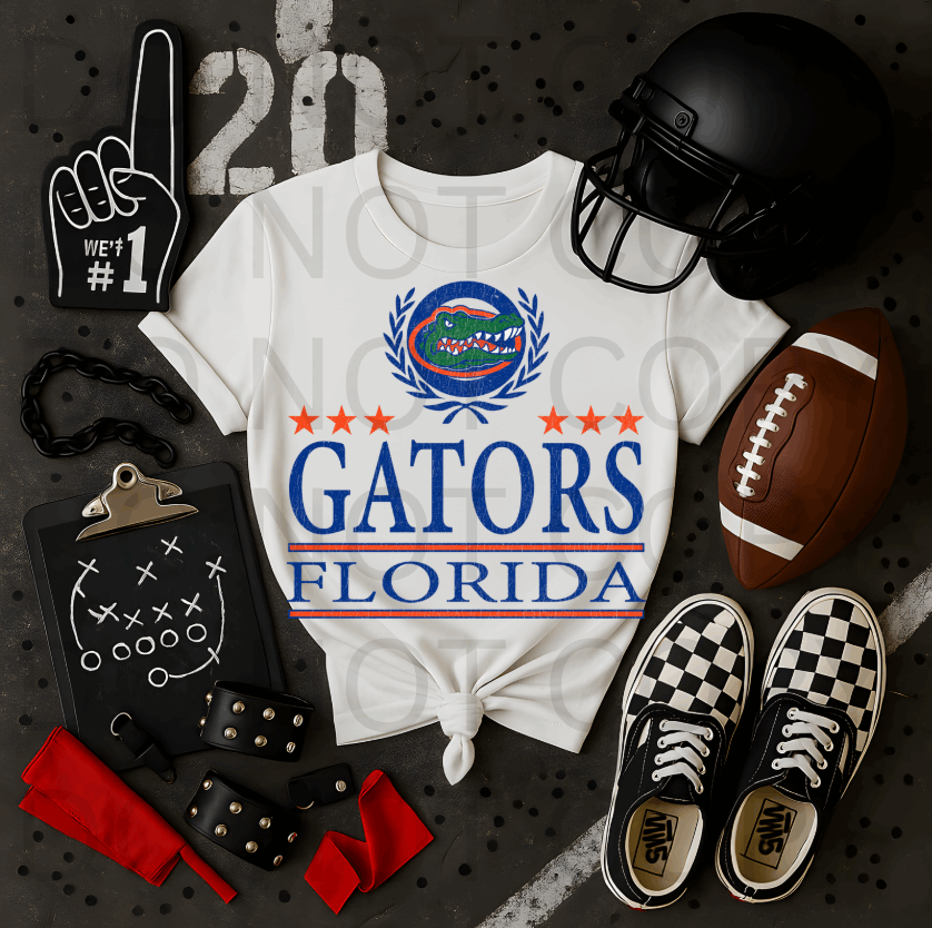 Distressed University Of Florida Logo #5690 - Ready to Press DTF Transfer Full Color