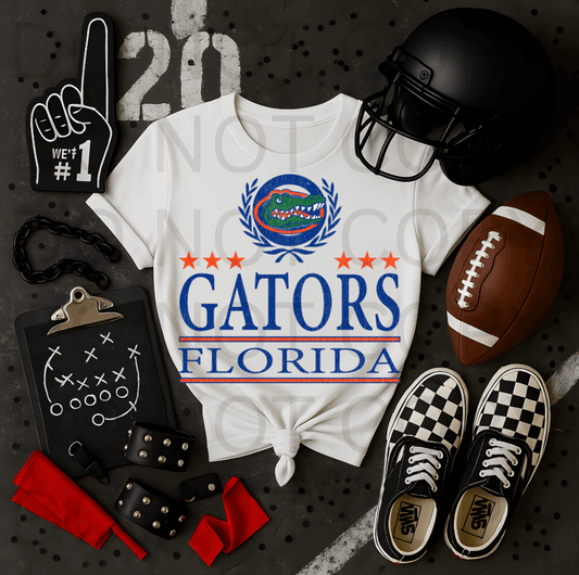 Distressed University Of Florida Logo #5690 - Ready to Press DTF Transfer Full Color