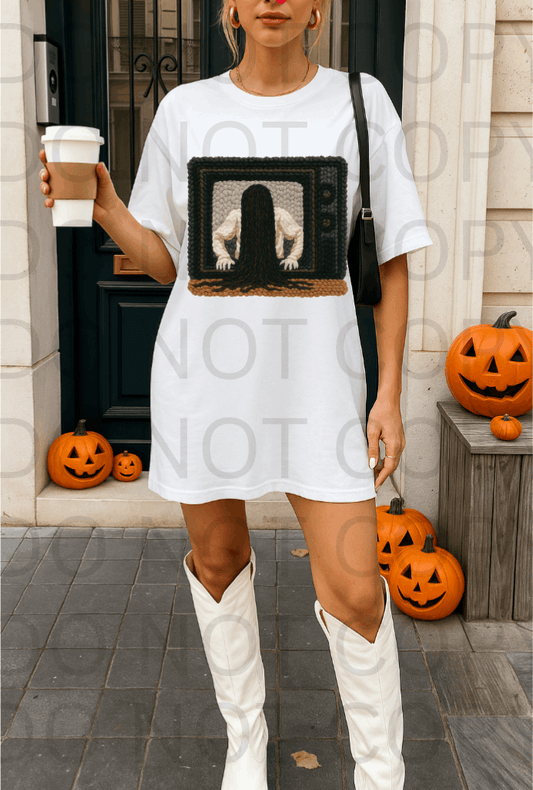 Faux Yarn, The Ring Girl #5714- Ready to Press DTF Transfer Full Color