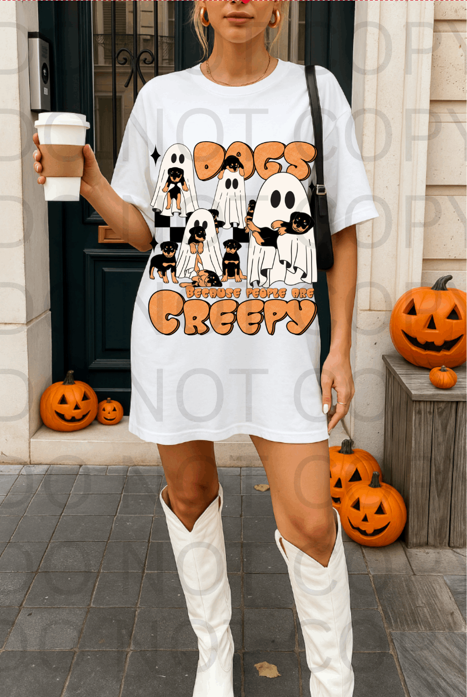 Dogs, Because People Are Creepy #5715 - Ready to Press DTF Transfer Full Color