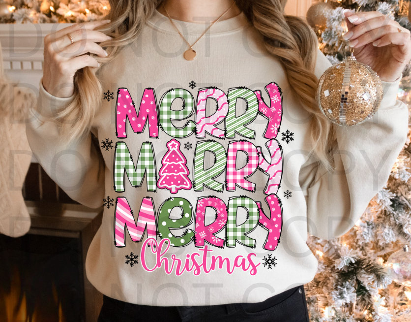 Groovy Merry Christmas #5740 - Ready to Press DTF Transfer Full Color