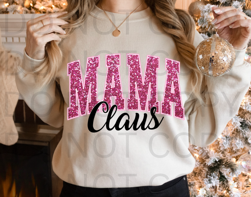 Pink Mama Claus #5735 - Ready to Press DTF Transfer Full Color