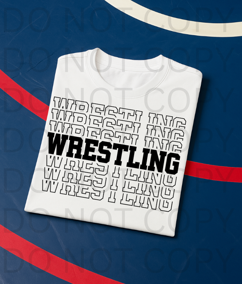 Wrestling Bold #5755 - Ready to Press DTF Transfer Full Color