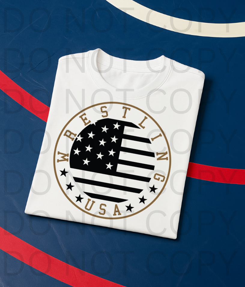 Wrestling USA #5756 - Ready to Press DTF Transfer Full Color